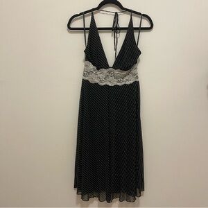 Y2K xoxo polka dot halter top dress